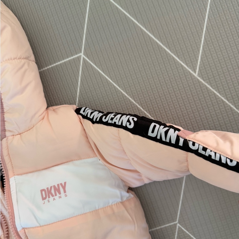 DKNY Baby Pink Hooded Snowsuit 3-6 months - Picture 4 of 4